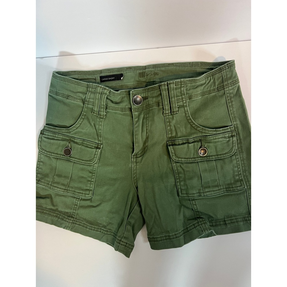 Kut from the Kloth Womens Cargo Shorts Olive Green Size 6 Utility Mini Short